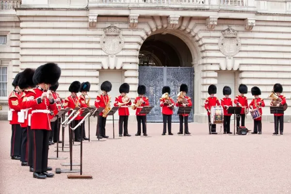 Changing of the Guard ceremony at Buckingham Palace